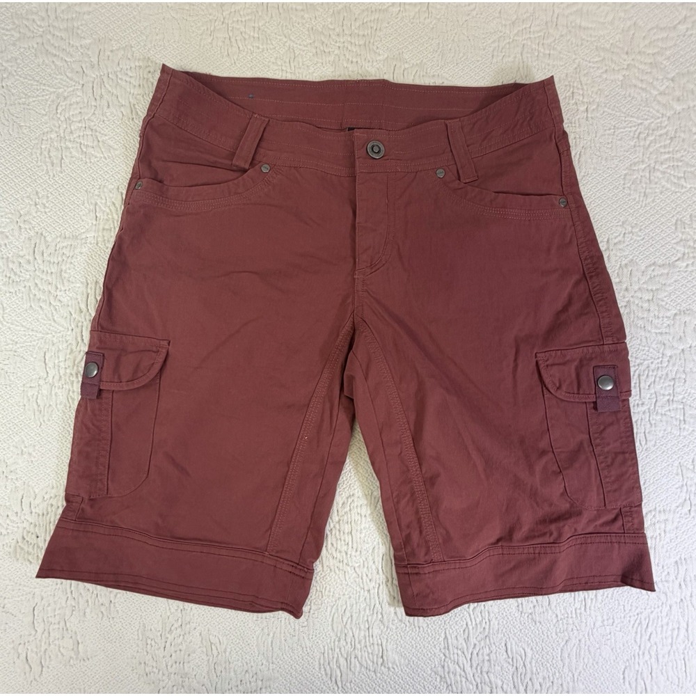 KUHL Womens Splash 10'' Cargo Hiking Shorts Size 8 Rust Brown 6084